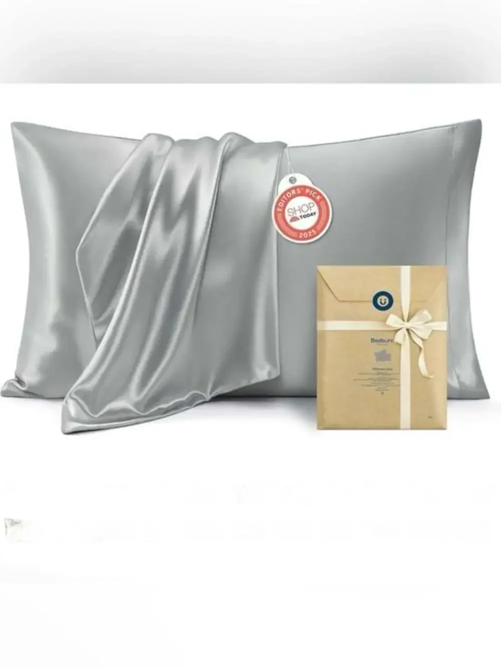 Bedsure Satin Pillowcase Queen Size Set of 2, Cooling Pillow Case